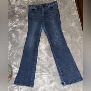 Stylish Dark Blue Women's Straight Leg Jeans